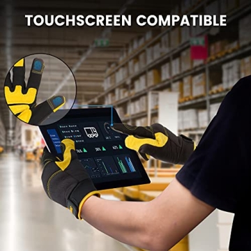 JUMPHIGH Mechanic Work Gloves - Touchscreen & Padded