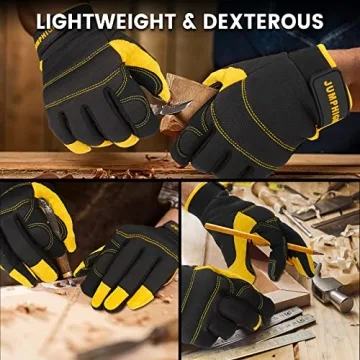 JUMPHIGH Mechanic Work Gloves - Touchscreen & Padded