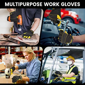 JUMPHIGH Mechanic Work Gloves - Touchscreen & Padded