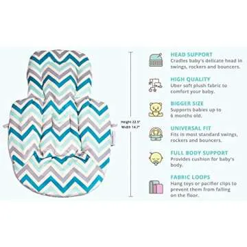 Farnodbaby Infant Newborn Baby Insert Compatible with 4Moms mamaRoo and rockaRoo with Head and Body Support