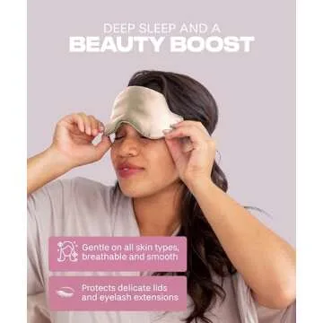 SUNDAYSILKS Silk Eye Mask for Restful Sleep and Travel