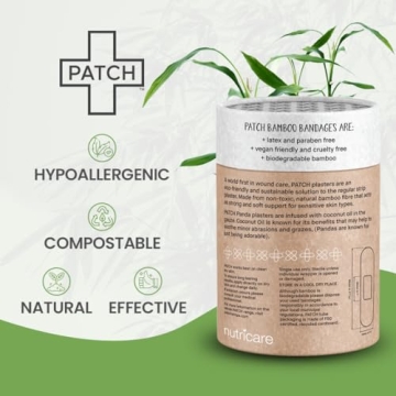 PATCH Eco-Friendly Coconut Oil Bamboo Bandages for Sensitive Skin