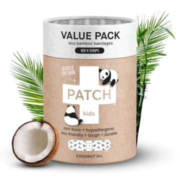 PATCH Eco-Friendly Coconut Oil Bamboo Bandages for Sensitive Skin