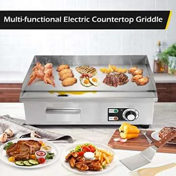 Dyna-Living 22'' Commercial Electric Griddle - 3000W Efficiency