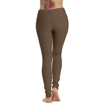 Prolific Health Women's Jean Look Jeggings Tights Yoga Many Colors Spandex Leggings Pants S-XXL (XX-Large, Camel)