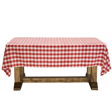 Lann's Linens - 60" x 102" Premium Checkered Tablecloth - Rectangular Polyester Fabric Picnic Table ...
