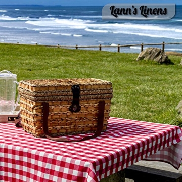 Lann's Linens Checkered Tablecloth - Stylish & Durable