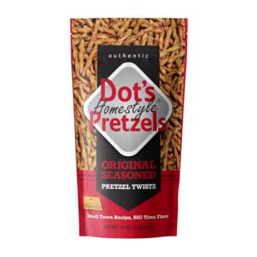Dot Pretzels Original Flavor - Pack of 2 - Original Seasoning - Smiling Sweets - Delicious Pretzels Everyone Loves - Perfect for Snacking on the go or Stocking the Office