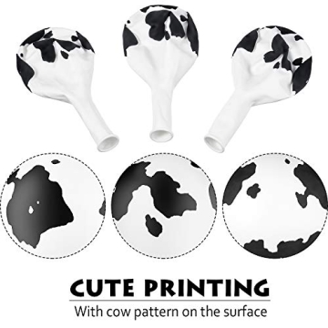 Gejoy Cow Balloons Funny Print Latex Decorations 48 Pieces