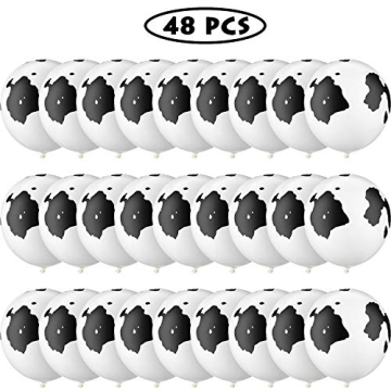 Gejoy Cow Balloons Funny Print Latex Decorations 48 Pieces