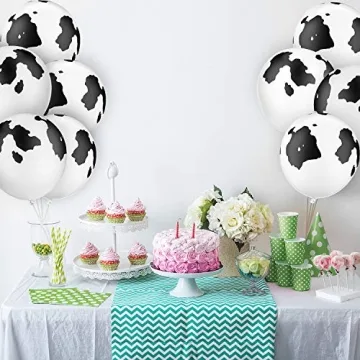 Gejoy Cow Balloons Funny Print Latex Decorations 48 Pieces