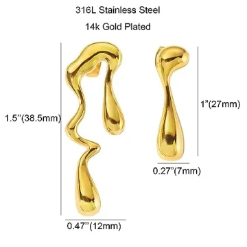 Chic Irregular Waterdrop Earrings for Everyday Elegance