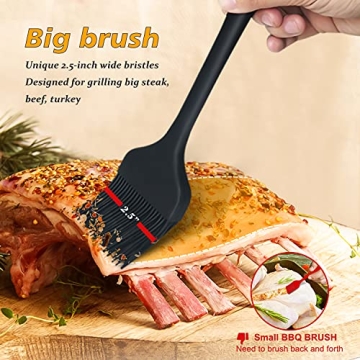 Walfos Silicone Basting Brush Set for BBQ, Baking