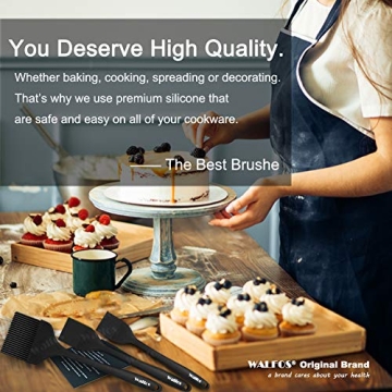 Walfos Silicone Basting Brush Set for BBQ, Baking