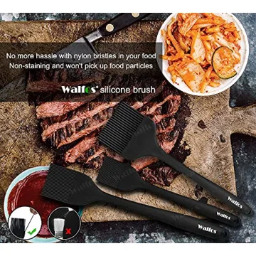 Walfos Silicone Basting Brush Set for BBQ, Baking
