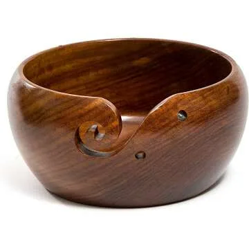 Eunoia Wooden Yarn Bowl Holder - Handmade Storage