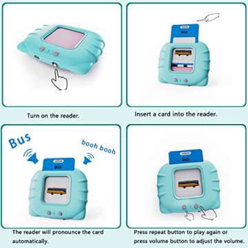 Lapare Audible Educational Toy with Music for Toddlers Age 1 2 3 4 5, 252 Sight Words Flash Cards Kindergarten Toy for Kids to Learn Alphabet Number Color Shapes and More