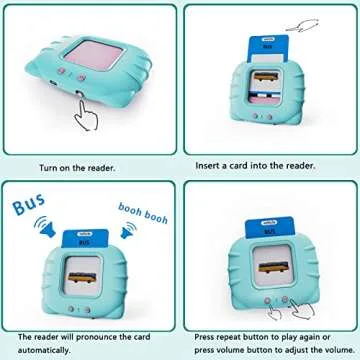 Lapare Audible Educational Toy with Music for Toddlers Age 1 2 3 4 5, 252 Sight Words Flash Cards Kindergarten Toy for Kids to Learn Alphabet Number Color Shapes and More