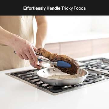 Misen Kitchen Tongs - Heavy Duty, Nonstick, Dishwasher Safe