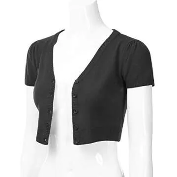 EIMIN Women's Boutique Fitted Bolero Shrug Cardigan Sweater