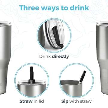 Arctic Tumblers | 30 oz Matte Pink Insulated Tumbler with Straw & Cleaner - Retains Temperature up to 24hrs - Non-Spill Splash Proof Lid, Double Wall Vacuum Technology, BPA Free & Built to Last