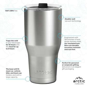 Arctic Tumblers | 30 oz Matte Pink Insulated Tumbler with Straw & Cleaner - Retains Temperature up to 24hrs - Non-Spill Splash Proof Lid, Double Wall Vacuum Technology, BPA Free & Built to Last