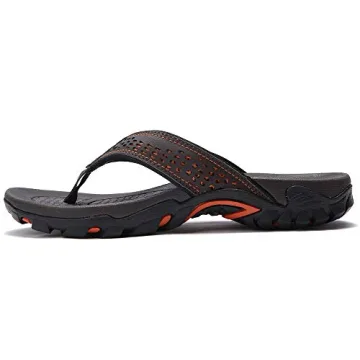 KIIU Men's Comfortable Thong Sandals for Beach and Casual Wear
