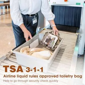 Wedama TSA Approved Toiletry Bag, 2 Pack Clear Makeup Bags with Handles, Quart Size PVC Clear Cosmet...