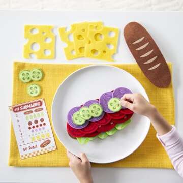 Peaceable Kingdom Math Sandwich Game: Preschool Math Games for Kids Ages 3 and Up – Includes 100+ ...