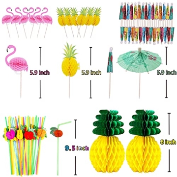 JOPHMO Tropical Luau Party Pack - 112 PCS for Fun Parties