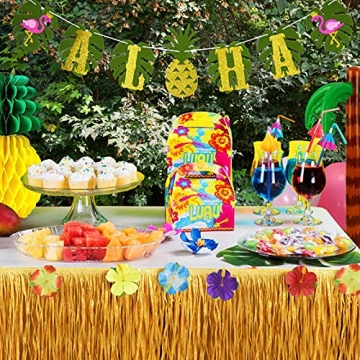 JOPHMO Tropical Luau Party Pack - 112 PCS for Fun Parties