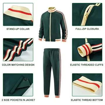 Dioxoib Men's 2 Piece Tracksuit Set for Jogging