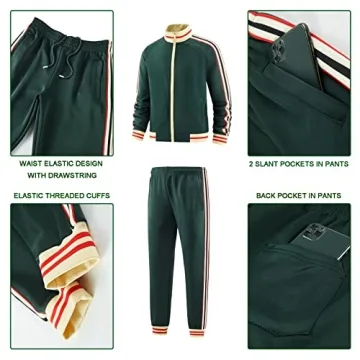 Dioxoib Men's 2 Piece Tracksuit Set for Jogging