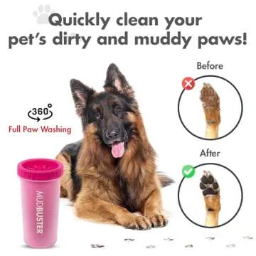 Dexas MudBuster Portable Dog Paw Cleaner for All Dogs
