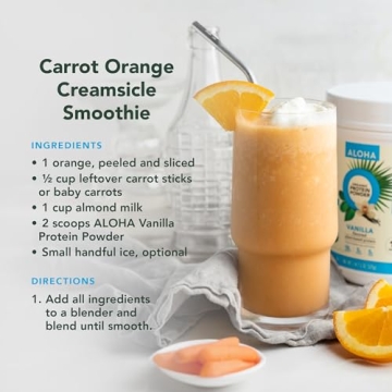 ALOHA Organic Protein Powder - Vegan Vanilla Flavor 19.6 oz