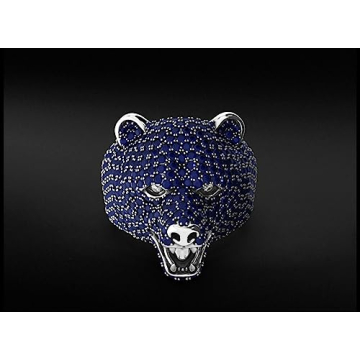 Ssjewel 14k Gold Over Diamond Bear Ring Bear Diamond Ring Men Bear Ring Bear Engagement Ring Animal Bear Ring Bear Head Ring Personalized Handmade Gift For Him Grizzly Nordic Bear Ring