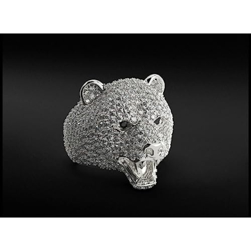 Ssjewel 14k Gold Over Diamond Bear Ring Bear Diamond Ring Men Bear Ring Bear Engagement Ring Animal Bear Ring Bear Head Ring Personalized Handmade Gift For Him Grizzly Nordic Bear Ring