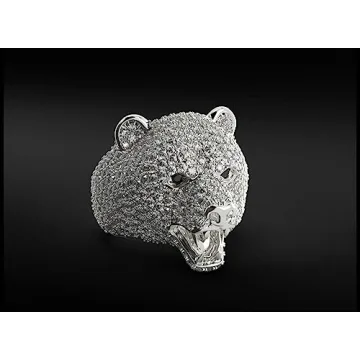 Ssjewel 14k Gold Over Diamond Bear Ring Bear Diamond Ring Men Bear Ring Bear Engagement Ring Animal Bear Ring Bear Head Ring Personalized Handmade Gift For Him Grizzly Nordic Bear Ring