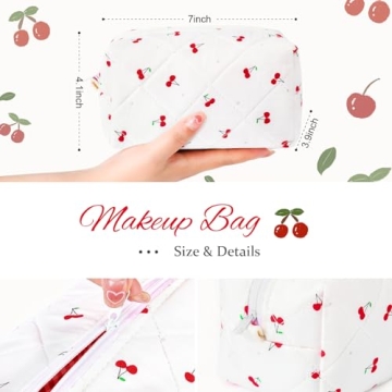 Buy Quilted Floral Makeup Bag for Chic Organization