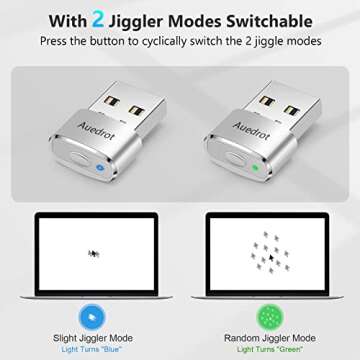 AUEDROT Mouse Jiggler Undetectable Mouse Jiggers USB Mouse Mover with Switch Button, Automatic Mouse...