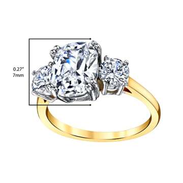 Meghan Markle Inspired Sterling Silver Cushion CZ Ring