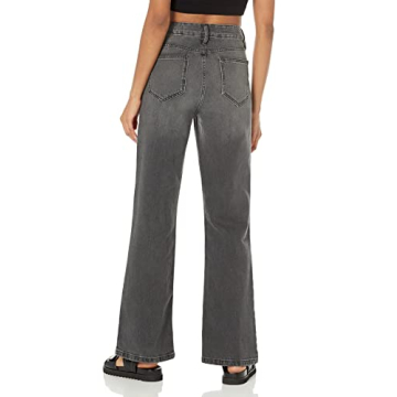 The Drop Women's Faded Carbon Cooper Mid Rise Boot Cut Pants