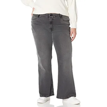 The Drop Women's Faded Carbon Cooper Mid Rise Boot Cut Pants