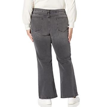 The Drop Women's Faded Carbon Cooper Mid Rise Boot Cut Pants