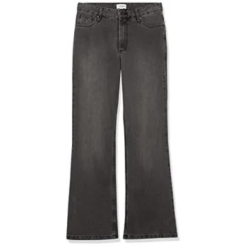 The Drop Women's Faded Carbon Cooper Mid Rise Boot Cut Pants