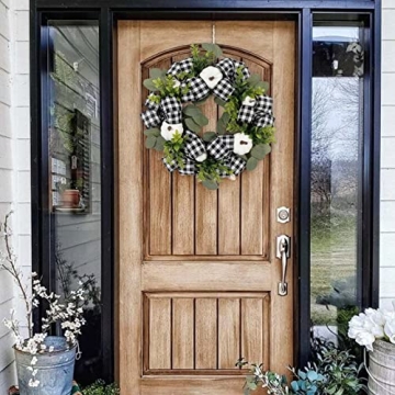 Stylish Fall Wreath for Door - Autumn Pumpkin Decor