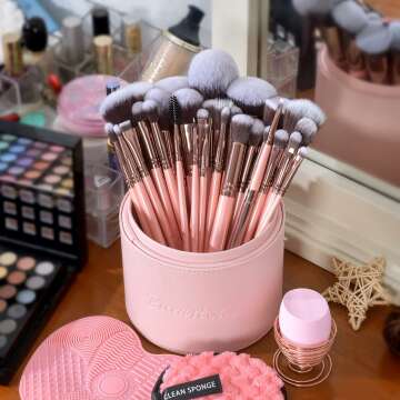 Luxury 30Pcs Makeup Brushes Set with Holder