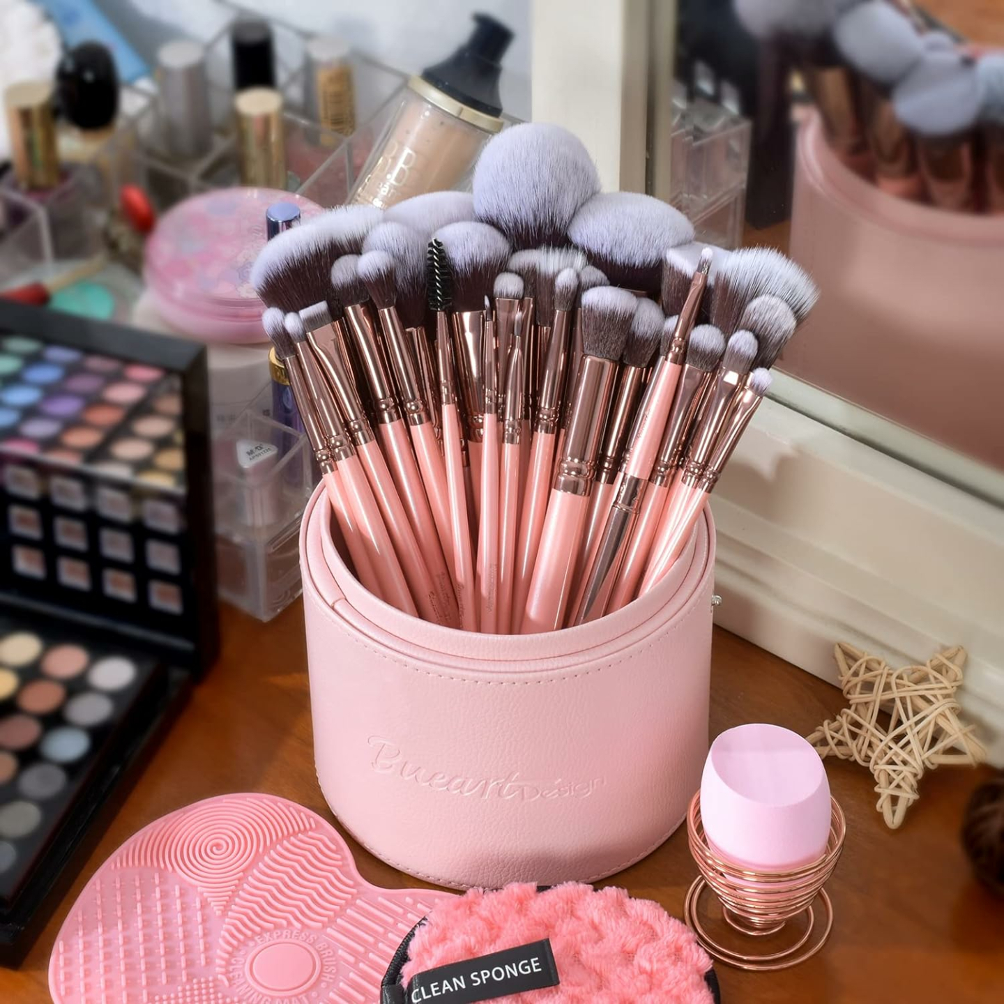 Luxury 30Pcs Makeup Brushes Set with Holder
