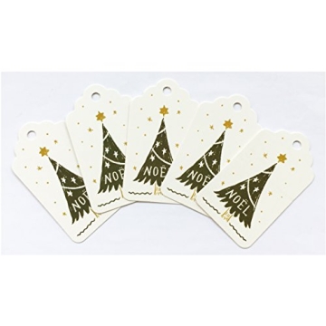 LWR CRAFTS 100 Hang Tags with Cotton Strings for Gifting