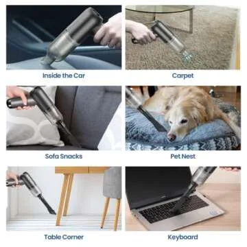 Portable Handheld Car Cordless Vacuum Cleaner with Powerful Suction, High Power Mini Sweeper, Dust Buster, Lightweight, Easy to Hold,Quiet Electric Air Duster,Small Vacuuming for Home,Kitchen,Gift